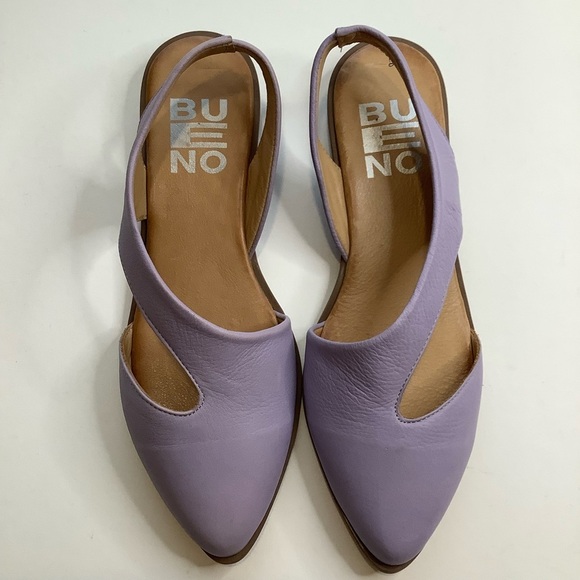 BUENO Bianca Lilac Leather Flat Sandal Size 37 - Picture 3 of 11